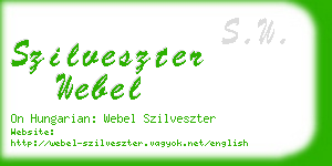 szilveszter webel business card